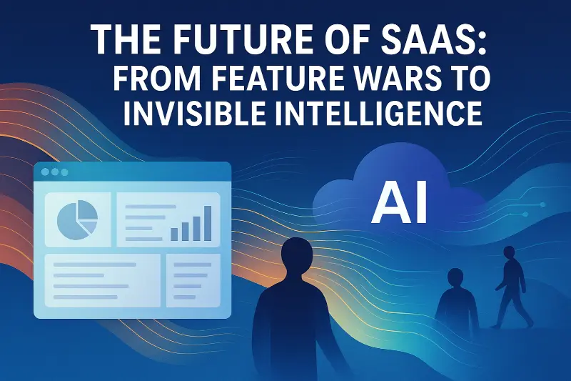 Transformation of SaaS dashboards into AI-driven systems with flowing data and cloud elements