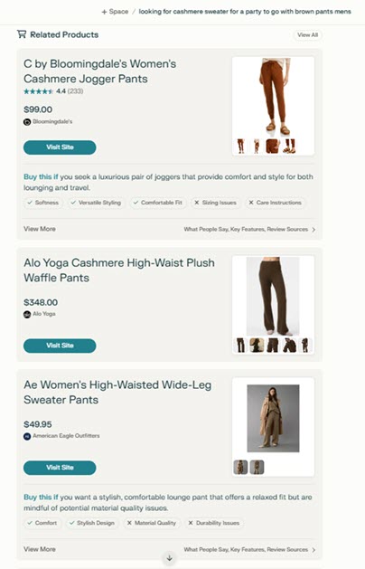 Ask AI for sweaters, get pants